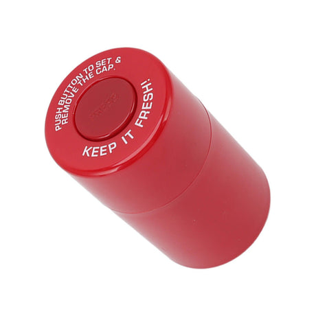 Round Plastic Airtight Stash Jar Smell Proof Tobacco Herb Storage Case Sealed Tank Container for Outdoor Travel Red
