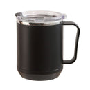 Coffee Mug 460ml 304 Stainless Steel Liner Leakproof Elegant Portable Mug for Outdoor Activities Black