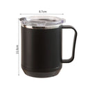 Coffee Mug 460ml 304 Stainless Steel Liner Leakproof Elegant Portable Mug for Outdoor Activities Black