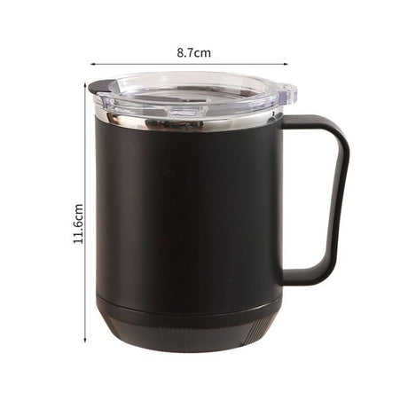 Coffee Mug 460ml 304 Stainless Steel Liner Leakproof Elegant Portable Mug for Outdoor Activities Black
