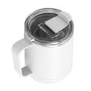 Coffee Mug 460ml 304 Stainless Steel Liner Leakproof Elegant Portable Mug for Outdoor Activities White
