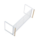 Cabinet Storage Shelf Rack Layered Storage Easy to Install Multifunction Counter Organizer Shelf for Seasoner Bowl Large White
