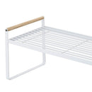 Cabinet Storage Shelf Rack Layered Storage Easy to Install Multifunction Counter Organizer Shelf for Seasoner Bowl Large White