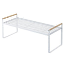 Cabinet Storage Shelf Rack Layered Storage Easy to Install Multifunction Counter Organizer Shelf for Seasoner Bowl Large White