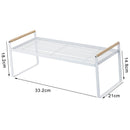 Cabinet Storage Shelf Rack Layered Storage Easy to Install Multifunction Counter Organizer Shelf for Seasoner Bowl Small White