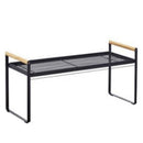 Cabinet Storage Shelf Rack Layered Storage Easy to Install Multifunction Counter Organizer Shelf for Seasoner Bowl Small Black