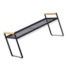Cabinet Storage Shelf Rack Layered Storage Easy to Install Multifunction Counter Organizer Shelf for Seasoner Bowl Small Black