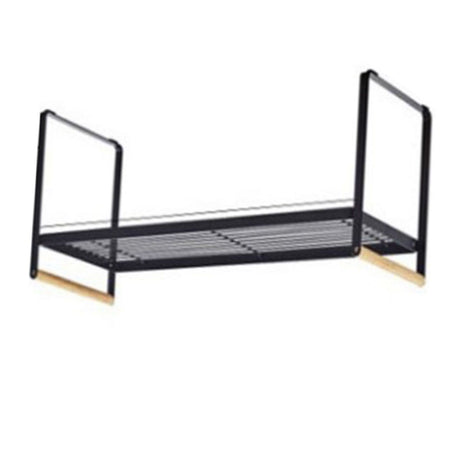Cabinet Storage Shelf Rack Layered Storage Easy to Install Multifunction Counter Organizer Shelf for Seasoner Bowl Small Black