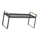 Cabinet Storage Shelf Rack Layered Storage Easy to Install Multifunction Counter Organizer Shelf for Seasoner Bowl Small Black