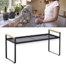 Cabinet Storage Shelf Rack Layered Storage Easy to Install Multifunction Counter Organizer Shelf for Seasoner Bowl Small Black