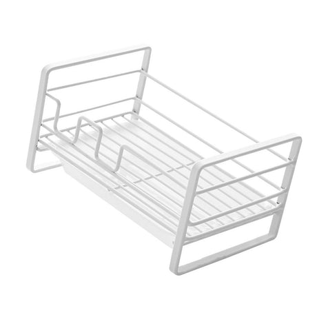Sponge Storage Rack Matte White Compact Rust Prevention Sponge Drainer Rack Kitchen Drying Rack for Shower Room