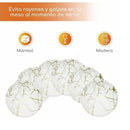 7PCS Drink Coaster Reversible Leather Round Platinum Marble Appearance 10cm Cup Mat for Home