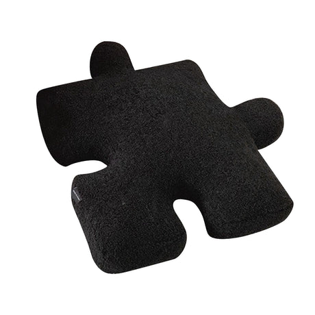 Plush Throw Pillow Ultra Soft Cushion Puzzle Special Shaped for Sofa Bed Window Home Decor Black