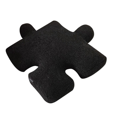 Plush Throw Pillow Ultra Soft Cushion Puzzle Special Shaped for Sofa Bed Window Home Decor Black