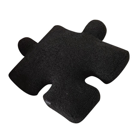 Plush Throw Pillow Ultra Soft Cushion Puzzle Special Shaped for Sofa Bed Window Home Decor Black
