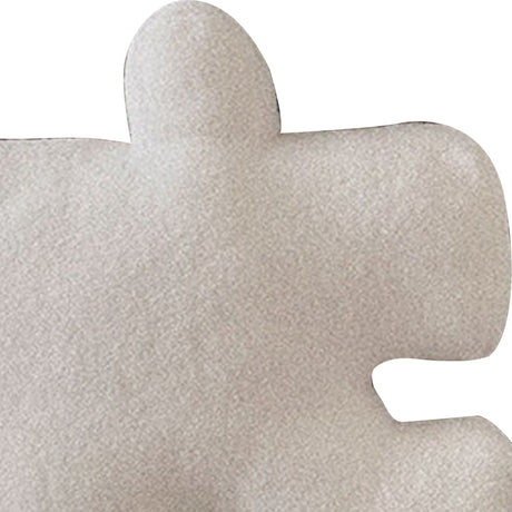 Plush Throw Pillow Ultra Soft Cushion Puzzle Special Shaped for Sofa Bed Window Home Decor White