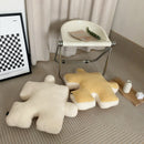 Plush Throw Pillow Ultra Soft Cushion Puzzle Special Shaped for Sofa Bed Window Home Decor Yellow