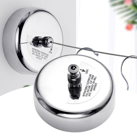 Retractable Clothesline 2.8m Stainless Steel Strong Bearing Rust Corrosion Resistant Telescopic Clothes Drying Line