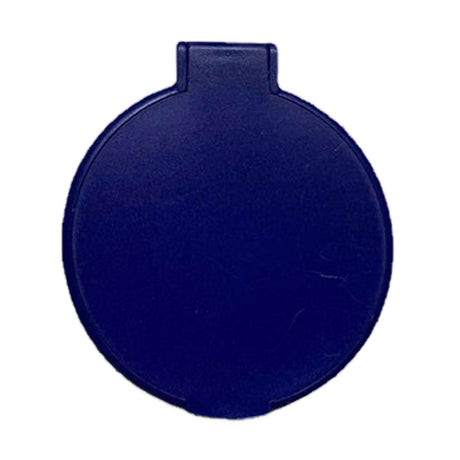 Single Sided Folding Circular Mirror Plastic Portable Compact Cosmetic Pocket Mirror Blue