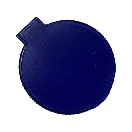 Single Sided Folding Circular Mirror Plastic Portable Compact Cosmetic Pocket Mirror Blue