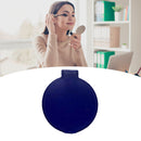 Single Sided Folding Circular Mirror Plastic Portable Compact Cosmetic Pocket Mirror Blue