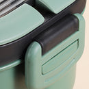 1200ml Bento Lunch Box Double Layer Insulation Lunch Box Container with Fork Spoon for Students Office Workers Green