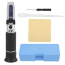 Brix Refractometer 3 in 1 Handheld Measure Sugar Content in Grape Wine Juice Alcohol Meter with ATC for Homebrew Kit
