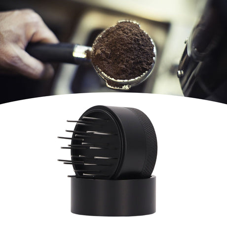 Coffee Needle Distributor Rust Resistant Stainless Steel Needle Coffee Stirrer with Base for Cafes Home 51MM
