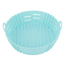 Fryer Silicone Liner Heat Resistant Elastic Washable Food Grade Reusable Fryer Basket for Cooking Blue