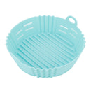Fryer Silicone Liner Heat Resistant Elastic Washable Food Grade Reusable Fryer Basket for Cooking Blue