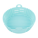 Fryer Silicone Liner Heat Resistant Elastic Washable Food Grade Reusable Fryer Basket for Cooking Blue