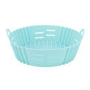 Fryer Silicone Liner Heat Resistant Elastic Washable Food Grade Reusable Fryer Basket for Cooking Blue