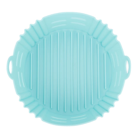 Fryer Silicone Liner Heat Resistant Elastic Washable Food Grade Reusable Fryer Basket for Cooking Blue