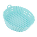 Fryer Silicone Liner Heat Resistant Elastic Washable Food Grade Reusable Fryer Basket for Cooking Blue