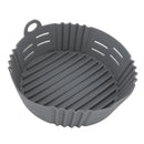 Fryer Silicone Liner Heat Resistant Elastic Washable Food Grade Reusable Fryer Basket for Cooking Grey