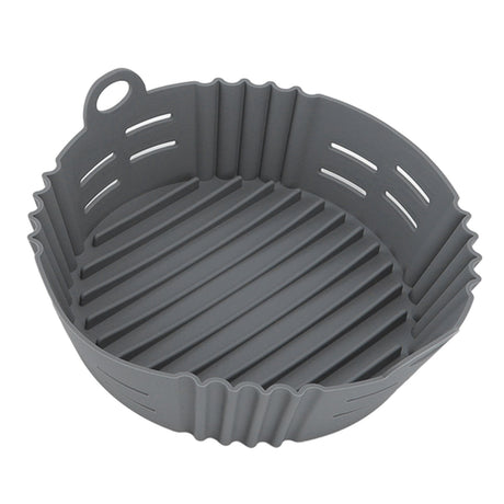 Fryer Silicone Liner Heat Resistant Elastic Washable Food Grade Reusable Fryer Basket for Cooking Grey