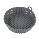 Fryer Silicone Liner Heat Resistant Elastic Washable Food Grade Reusable Fryer Basket for Cooking Grey