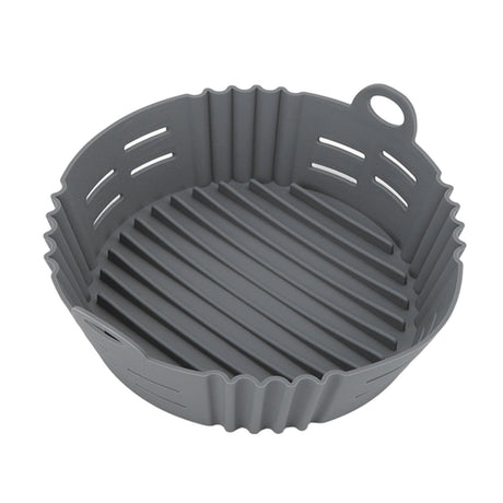 Fryer Silicone Liner Heat Resistant Elastic Washable Food Grade Reusable Fryer Basket for Cooking Grey