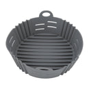 Fryer Silicone Liner Heat Resistant Elastic Washable Food Grade Reusable Fryer Basket for Cooking Grey