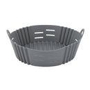 Fryer Silicone Liner Heat Resistant Elastic Washable Food Grade Reusable Fryer Basket for Cooking Grey