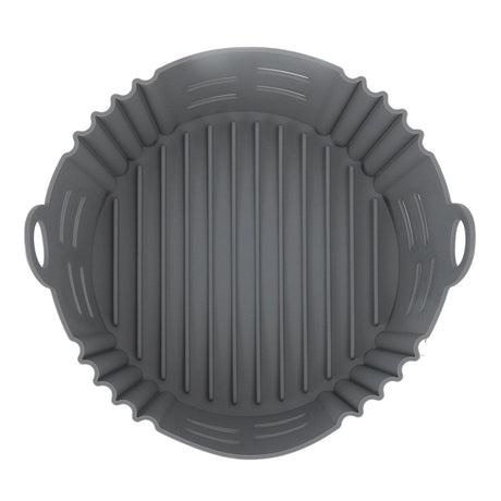 Fryer Silicone Liner Heat Resistant Elastic Washable Food Grade Reusable Fryer Basket for Cooking Grey