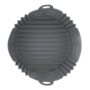 Fryer Silicone Liner Heat Resistant Elastic Washable Food Grade Reusable Fryer Basket for Cooking Grey