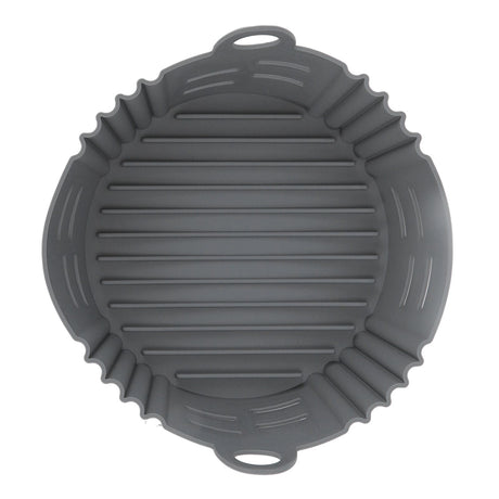 Fryer Silicone Liner Heat Resistant Elastic Washable Food Grade Reusable Fryer Basket for Cooking Grey