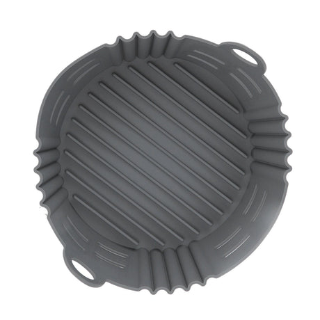 Fryer Silicone Liner Heat Resistant Elastic Washable Food Grade Reusable Fryer Basket for Cooking Grey