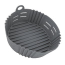 Fryer Silicone Liner Heat Resistant Elastic Washable Food Grade Reusable Fryer Basket for Cooking Grey