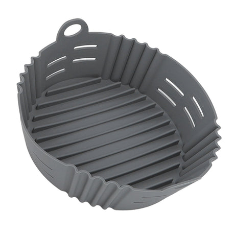 Fryer Silicone Liner Heat Resistant Elastic Washable Food Grade Reusable Fryer Basket for Cooking Grey