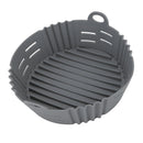 Fryer Silicone Liner Heat Resistant Elastic Washable Food Grade Reusable Fryer Basket for Cooking Grey