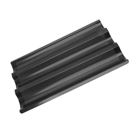 Baguette Pan Stainless Steel U Shape Uniform Heating Perforated Design French Bread Baking Pan for Home Baguette