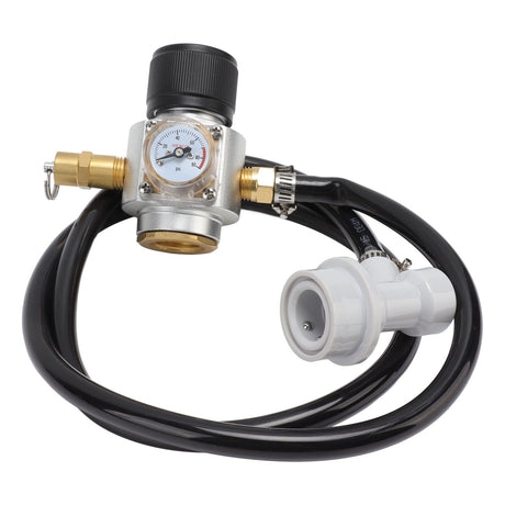 Soda Water Automatic Beer Maker 2nd Stage Pressure Gauge Black Hose Distributor Set with Safety Valve for Household