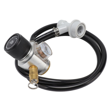 Soda Water Automatic Beer Maker 2nd Stage Pressure Gauge Black Hose Distributor Set with Safety Valve for Household